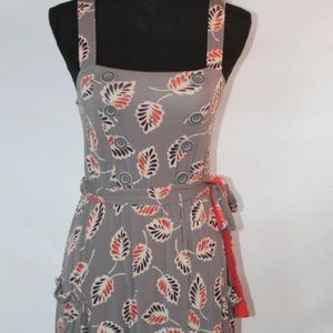 Gently Used & Loved Anthros Little Yellow Button Vintage Inspired Midi Dress, XS